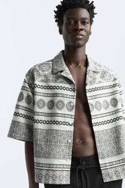 GEOMETRIK JACQUARD INCE CEKET - Zara фото 5
