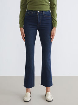 Crop Flare Kad?n Jean Pantolon