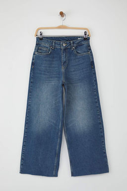 Mavi Normal Bel Comfort Pacas? Kesikli Culotte Jeans TWOAW26JE00046 - Trendyolmilla фото 5