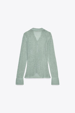 CUT KNIT POLO NECK SWEATER - Zara фото 6