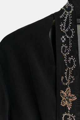 EMBROIDERED GEORGETTE FOULARD SHIRT - Zara фото 8