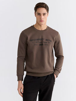 Bisiklet Yaka Erkek Kal?n Sweatshirt