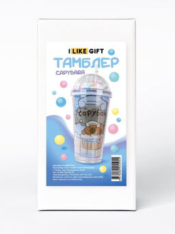 Тамблер iLikeGift "Capybara foam", blue (450 мл)