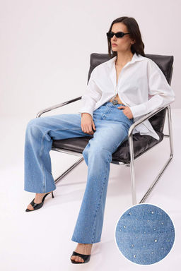 Mavi Tas Detayl? Yuksek Bel Wide Leg Jeans TWOSS26JE00289