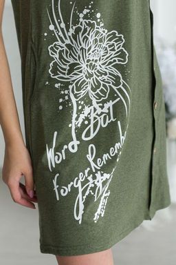 Туника женская из кулирки Флоранс хаки - Амадэль фото 7