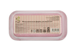 Форма металлическая S-CHIEF FPC-0041 для кексов, пирогов, хлеба 25.5 х 13 см розовый фото 3
