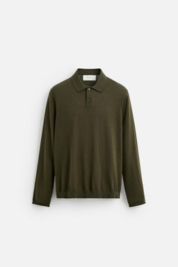 KNIT WOOL-COTTON POLO SHIRT - Zara фото 16