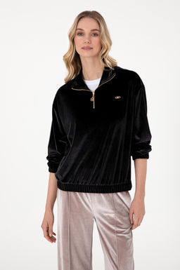 Kad_n Siyah Sweatshirt Sepette S_rpriz _ndirim