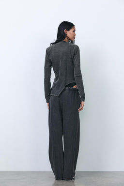 WASHED-EFFECT BAGGY TROUSERS - Zara фото 4