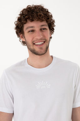 Erkek Regular Fit Bisiklet Yaka Beyaz Ti__rt Sepette S_rpriz _ndirim - U.s. polo assn фото 2