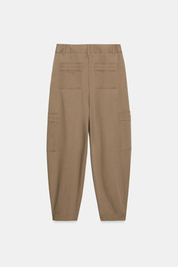 HIGH-WAIST CARGO TROUSERS - Zara фото 17