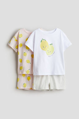Pack de 2 pijamas de punto con diseno estampado