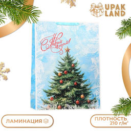 Пакет подарочный новогодний ламинированный «С Новым годом», XXL 61×46×20 см