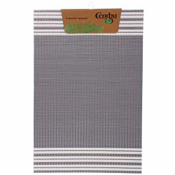 Цена за 3 шт. Салфетка на стол 30*45см "Сиена" плетеная, серая