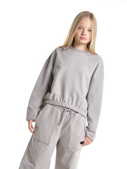 Комплект спортивный для девочки 22-7666 серый - Mini maxi фото 5