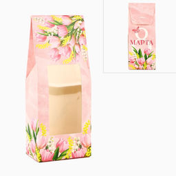 Цена за 5 шт. Коробка складная 8 Марта, 14?5.5?3.5 см