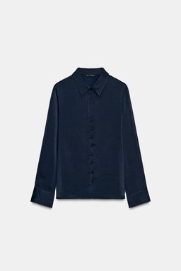 SATIN SHIRT WITH VENT - Zara фото 4