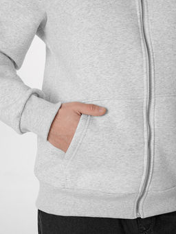 Жакет мужской серый на молнии с начесом