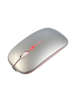 Мышь MB-2.4 беспроводная, оптическая, подсветка, 800-1600 dpi, USB, Bluetooth, серебристая