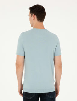 A__k Mavi Slim Fit Bisiklet Yaka Triko Ti__rt - Pierre cardin фото 5