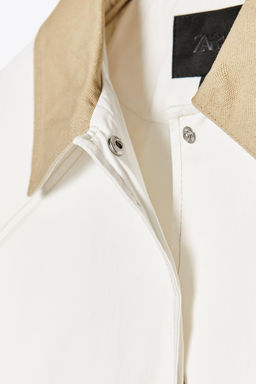 WAXED JACKET WITH CONTRAST COLLAR - Zara фото 10