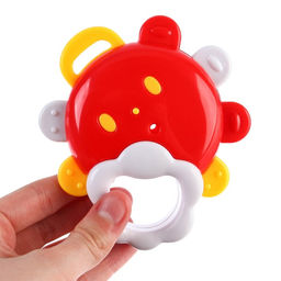 Погремушка Солнышко с зеркалом, с эластичными элементами, цвет МИКС, Крошка Я  фото 2