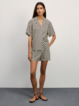 Рубашка из вискозы с принтом / Zarina  фото 7