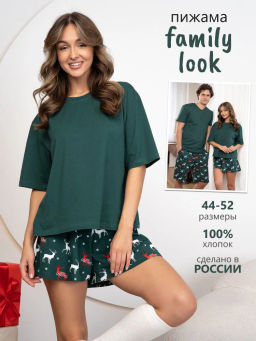 новогодняя пижама(комплект) из 100% хлопка