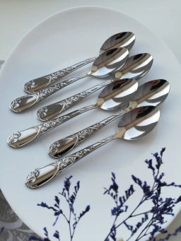 Упаковка 12шт. / Ложка чайная М-22 "Ирисы" ЛЧ-М22 г. Павлово /ПЗХМ/