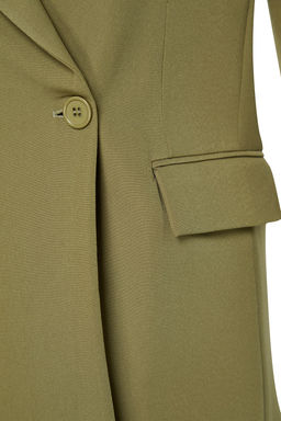 Ac?k Haki Regular Astarl? Kruvaze Kapama Dokuma Blazer Ceket TWOSS20CE0059