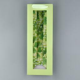 Цена за 2 шт. Пакет подарочный под бутылку, упаковка, «Виноград», 36×13×10 см