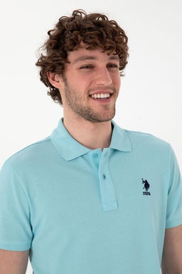 Erkek Slim Fit Polo Yaka A__k Mavi Basic Ti__rt Sepette S_rpriz _ndirim - U.s. polo assn фото 2