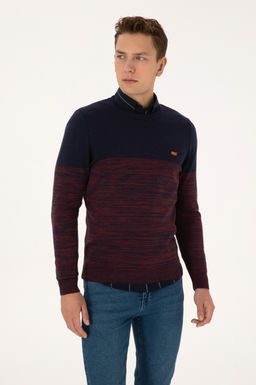 Erkek Slim Fit Bisiklet Yaka Lacivert Kazak - U.s. polo assn фото 3