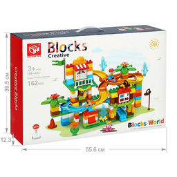 Конструктор KIDS HOME TOYS «Забавные горки», 2 варианта сборки, 162 детали