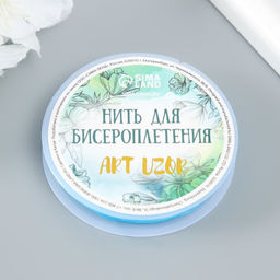 Цена за 10 шт. Резинка для плетения «Голубая», намотка 10 м, ш. 0.8 мм, 6.5×6.5×1.3 см