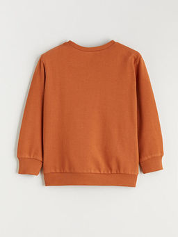 Dinozor Bask?l? Erkek ?ocuk Sweatshirt