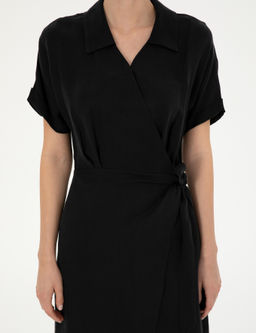 Siyah Comfort Fit Dokuma Elbise - Pierre cardin фото 5