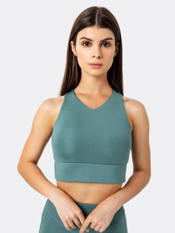 Топ женский спортивный в дымчато-зеленом оттенке дымчато -зеленый 302760