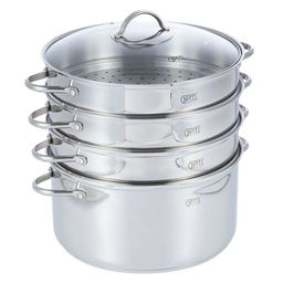 1813 GIPFEL Пароварка трёхъярусная DONELLA 32х16см/11л с тремя пароварочными отделениями 32х8см