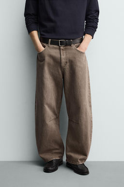 PANTAL?N BARREL FIT / Marr?n - Zara фото 2