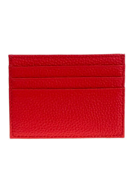 Картхолдер женский из натуральной кожи для пластиковых карт, цвет красный