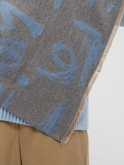 В составе шерсть и кашемир! теплый двусторонний палантин - Tantino фото 10