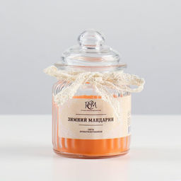 Ароматическая свеча в банке Зимний мандарин 180 г, время горения 45 ч