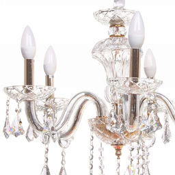 Люстра подвесная в стиле барокко "Aroma" 5*40Вт 25-S806 со стеклянными основаниями