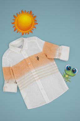 Erkek _ocuk Turuncu Uzun Kollu G_mlek Sepette S_rpriz _ndirim