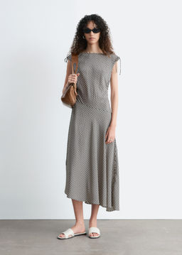 Vestido midi drapeado asim?trico - H&m фото 4