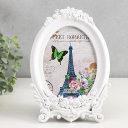 Фоторамка для фото 13?18 см Нежность роз, пластик, белая, 16.5?24 см