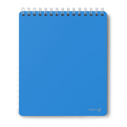 "Светоч" Блокнот с пластиковой обложкой, тиснение серебряной фольгой, 500 мкм, на гребне 60Б29 A5 60 л. 4 шт. клетка Голубой 01039