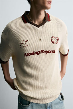 RETRO STRUCTURED FOOTBALL POLO SHIRT - Zara фото 5