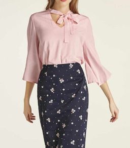 Блузка, розовая